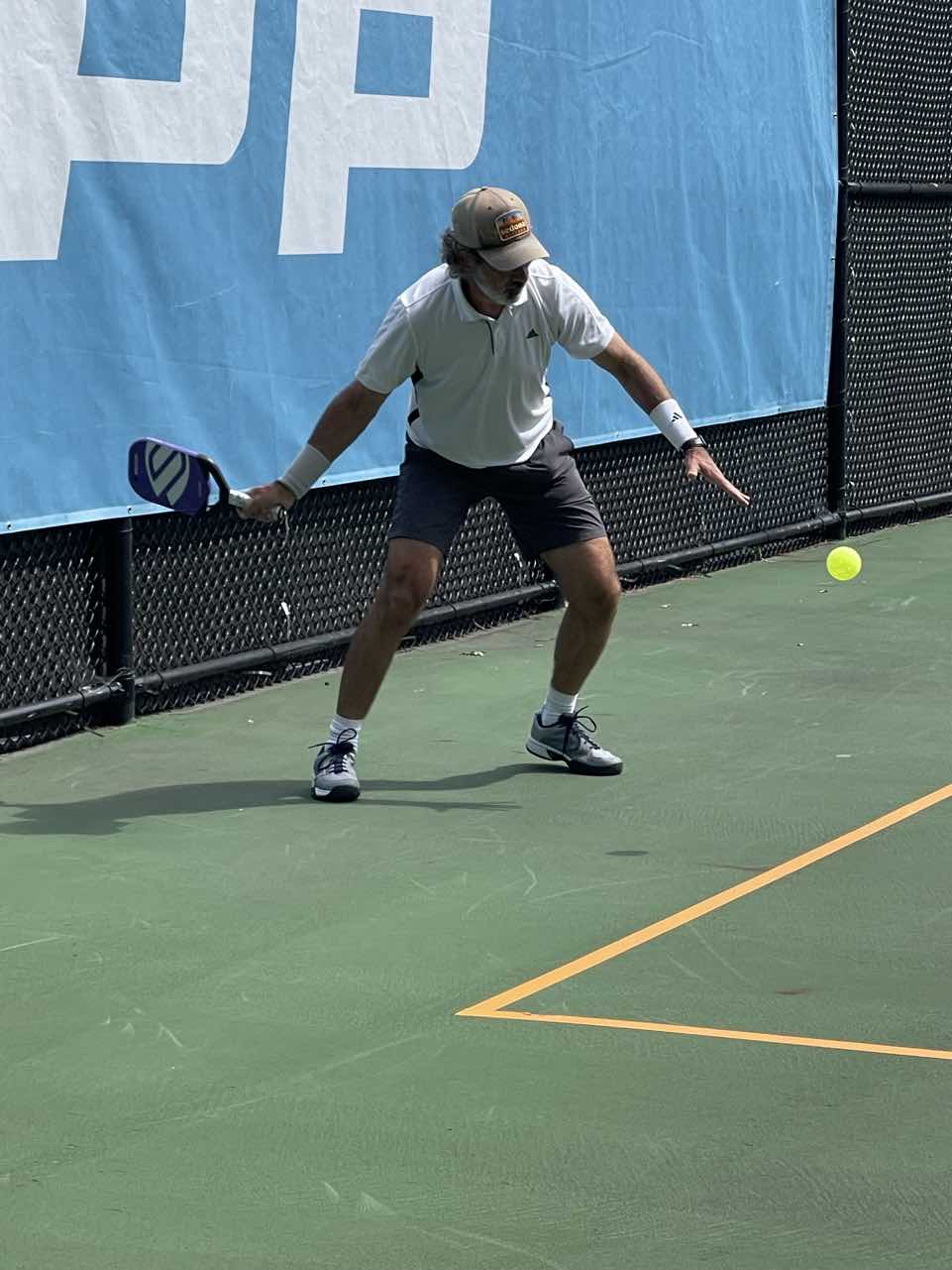 Coach David Capalbo competing at an APP pickleball tournament